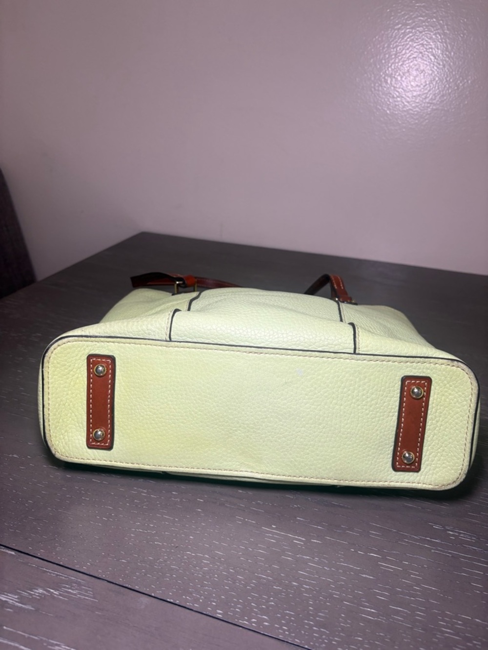 Dooney & Bourke green leather tote bag #leather #totebag - Picture 5 of 8